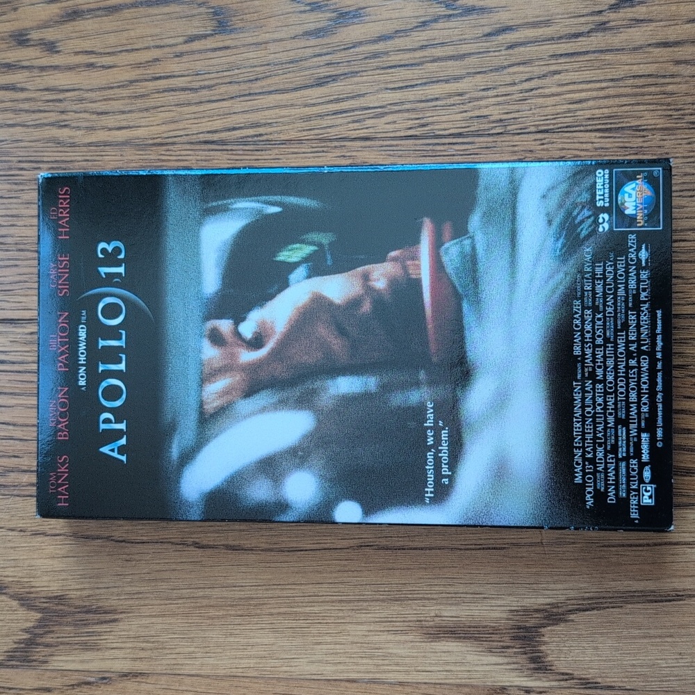 Vintage 1995 Apollo 13 VHS Tape Tom Hanks Movie Ron Howard Film Classic